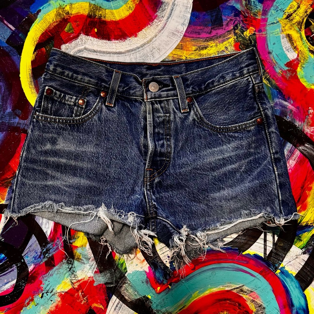 Levi's Blue Jean Shorts Distressed Cut-Offs